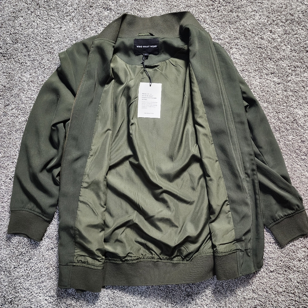 Who What Wear Green Full Zip Jacket Size Small - Picture 10 of 13